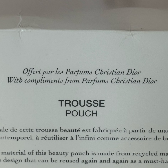 Dior Parfums White Cosmetic Pouch - Picture 4 of 4